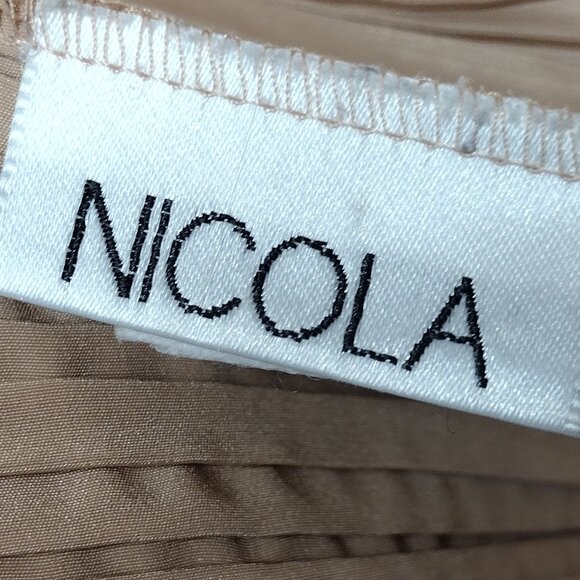 Gold Mock Neck Crinkled Blouse - Picture 8 of 8